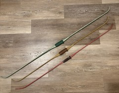 Lockslay Bows Old Vintage Antique Set of 3 (98445/98446) & Red Unknown Brand Bow