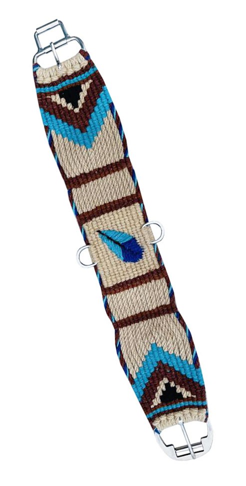 Western 15-Strand Wool Handwoven Straight Cinch Girth 97-15-Strand
