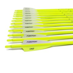 Pointdo 30inch Carbon Arrow Fluorescence Color Targeting Fluorescein Yellow