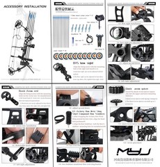 Compound Bow and Arrow Set for Adults Archery Shooting Bow Adjustable 30-65LBS