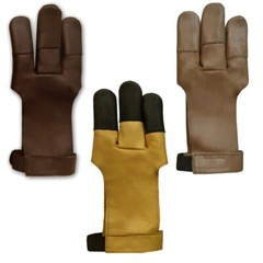 RECURVE/COMPOUND/LONGBOW TRADITIONAL ARCHERY LEATHER ARROW PULL SHOOTING GLOVE