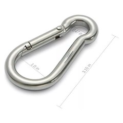 6 Pack Snap Hook 304 Stainless Steel Carabiner Clip For Ropes Fishing Chains