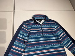 Kerrits Shirt Kids Medium Fail Isle Fleece Tech Top 1/4 Zipper Pullover Poly