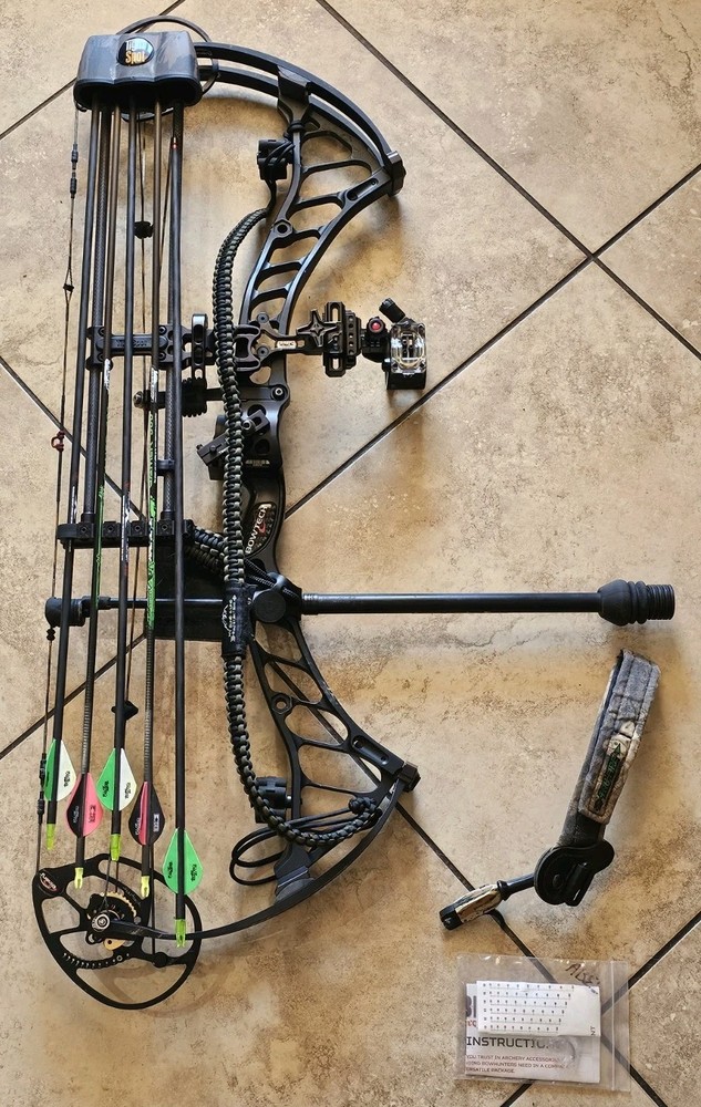 Bowtech Prodigy Rh 60 Lb 29″ Draw TACTIC CBE 3 Pin Bstinger Stabilizer W Sling