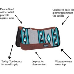 CIRCLE Y Reinsman Tacky Woven Contour 31x32in Big Sky Saddle Pads (277-HJ7-GBT)