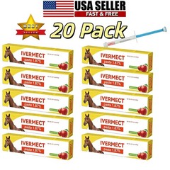 20 Pack New In Box Paste Horse Dewormer Apple Flavor wormer NEW 1/2028