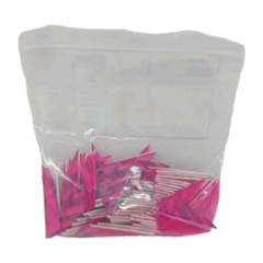 100pk Gateway Feathers 2″ Right Wing: Rayzr Faux Barred Pink 200RRBFP-100