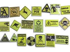 50 warning theme waterproof sticker skateboards bicycle PC Graffiti Decals Mix