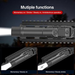 1750 Lumens Tactical Flashlight is Compatible with Picatinny/Mlok Rail for Ri…
