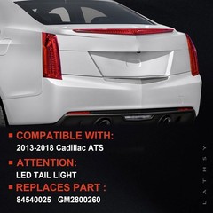 LED Tail Light Assembly Compatible with 2013-2018 Cadillac ATS Left Driver Side