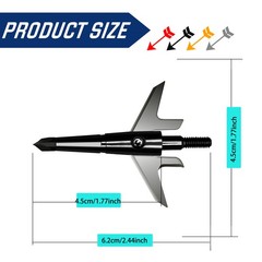 12Pcs Black Swhacker broadheads 100 Gr 1.75″ Cut Compound Recurve Bow Crossbow