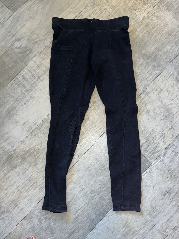 Dover Saddlery Mens Full Length Trouser Size M Riding Pants Black Cotton Blend