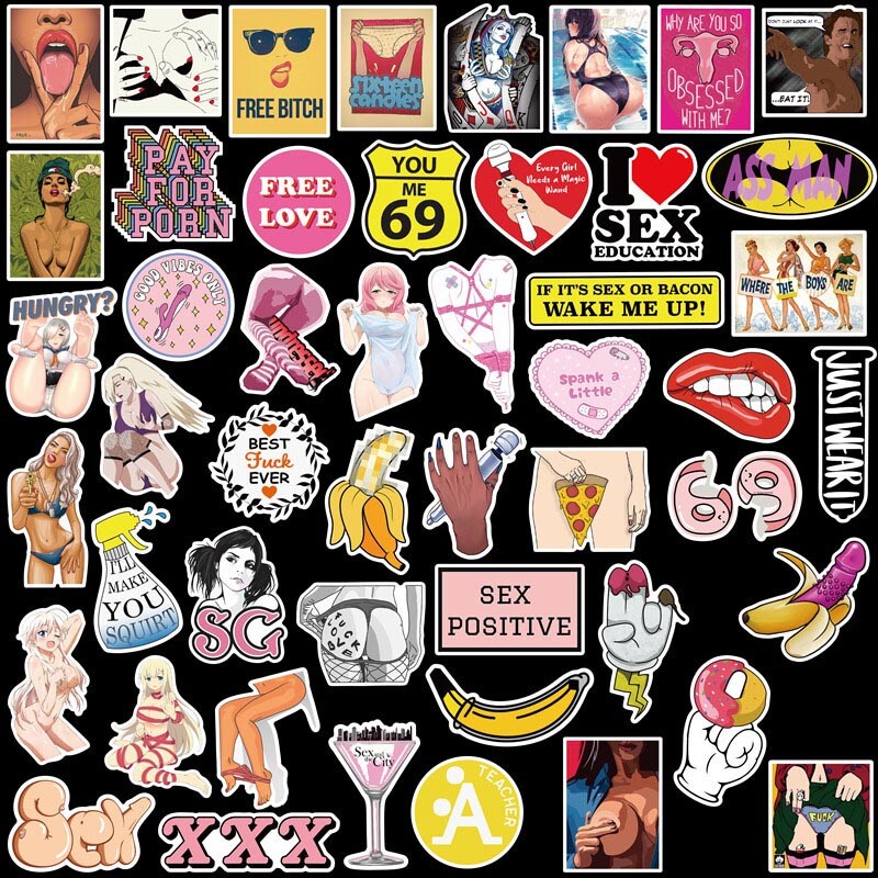 96Pcs Adult Sticker Bomb Vinyl Laptop Water Bottle Luggage Sexy Girl Decals Pack