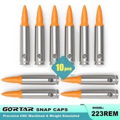 GORTAR 223rem Snap Caps Training Dummy Rounds Practice Safe Silvery & Orange