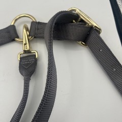 HORSE SIZE-READY MADE – Medium Grey Halter Set made of Nylon 800-1100 Lbs