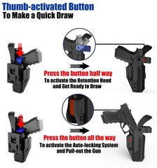 Level 3 Duty Holster for Glock 17 Glock 19 Gen 1 2 3 4 5, Glock 23 Glock 22 3…