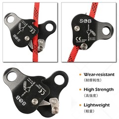 TRIWONDER Climbing Ascender Fall Protection Rope Grab Belay Device Gear Alumi…