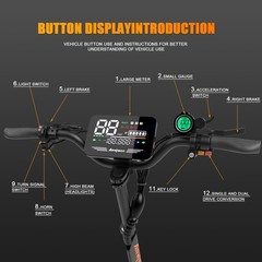 Electric Scooter for Adult 5600W Dual Motor 50MPH 60V 27AH Folding Fast Escooter