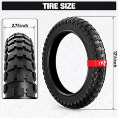 1PZ MX3T12 12.5×2.75 121/2×2.75 Tire & Inner Tube for Razor MX350 MX400 Dirt …