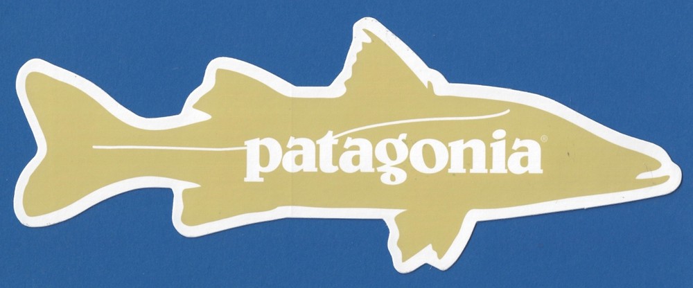 BRAND NEW PATAGONIA TAN SNOOK STICKER DECAL APPROX. 8″x 3″