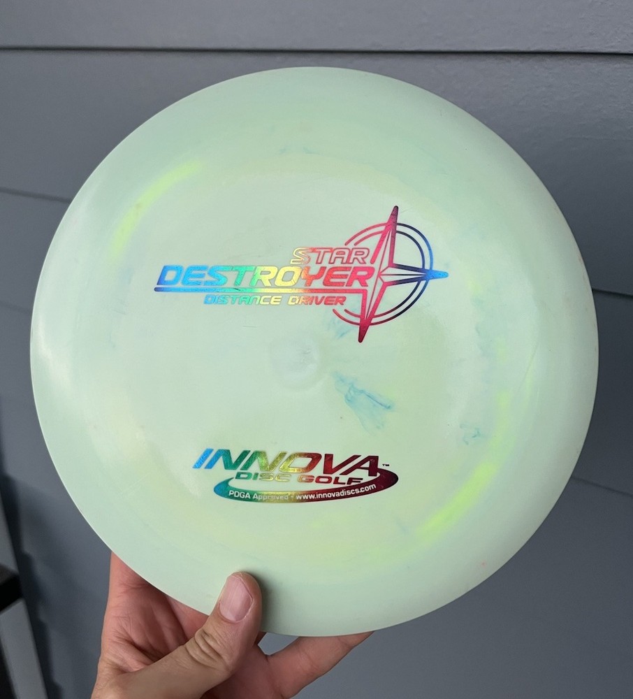 Innova PFN Star Destroyer Penned/Pat#s (*D) 171g Minty Swirl w/Rainbow Foil OOP