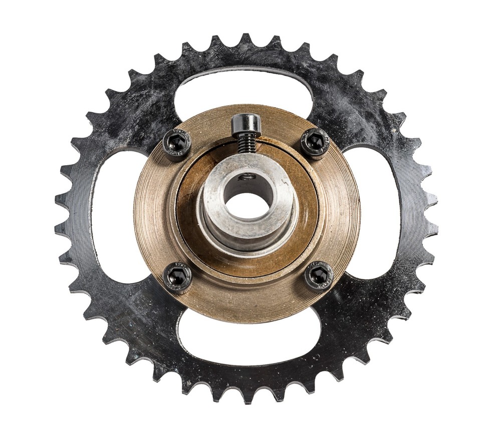 Sprocket drive gear chain wheel #420 38T 4 hole Free ratchet Hub 1-1/16″ adapter