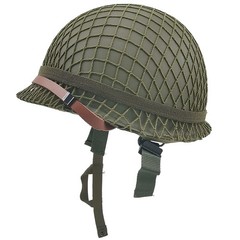 WWII US Army M1 Helmet, WW2 Gear, Helmet Metal Steel Shell Medium, green