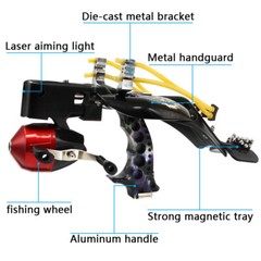 Professional Bow Fishing Slingshot Reel Slingbow Catapult Archery Bowfishing
