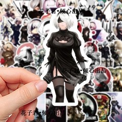 Mix 10/50 PCs Nier Automata 2B Anime Game Luggage Laptop Car Kid Gift Sticker