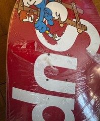 Supreme x Smurfs Skateboard Deck Red FW20 Brand New Sealed Scuffed