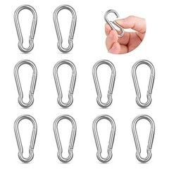 Multi-Purpose Stainless Steel Carabiners – 1.57 Inch Clips for Hiking & Camping