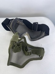Airsoft Masks Visor And Face Mesh Sheild Brown/Green Color