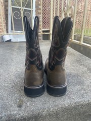 Wolverine Waterproof Brown Western Equestrian Boots with Decorative Stitching