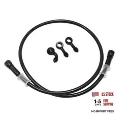 AN3 28 90 Degree M10 Aluminum Nylon Braided Motorcycle Brake Hose 90cm/35.4“