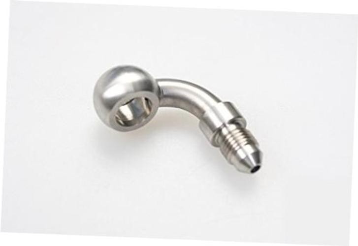 Stainless Steel Brake Hose End Banjo Eye – 90-Degree D=10.2mm to AN3 Male