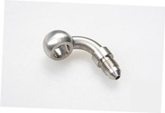 Stainless Steel Brake Hose End Banjo Eye – 90-Degree D=10.2mm to AN3 Male