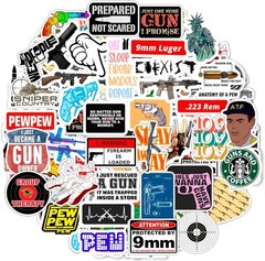 100 Pcs Tactical Firearm Stickers – Military Laptop Decals for Men & Women