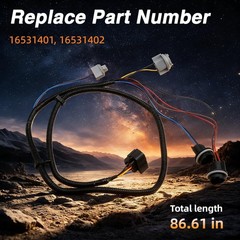 Rear Tail Light Wiring Harness Driver & Passenger Side Compatible with Chevro…