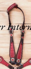 Red Tack Set With Fringe Horse Tack Set
