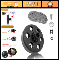 Centrifugal Clutch 5/8″ Bore 11 Tooth #35 Chain Kit for Mini Bike Go Kart