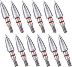 12pcs Archery Field Points, 100/125/150/300 Grain Field Points, Screw-in Archery