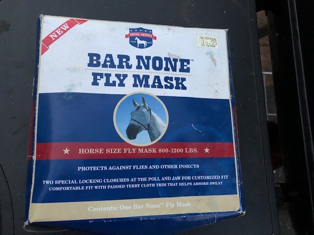 ** FLY MASK **Bar None HORSE Sz.*800 – 1200* lbs. Gray w/ Black Trim NEW