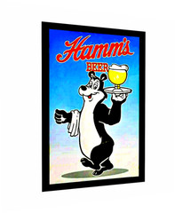 Hamm’s Beer Sticker Decal Sign Vintage Replica Hamm’s Bear Drinking Brew 4 Size