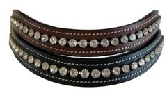 Bedazzled Bling WAVE Browband For English Bridle XL FULL COB PONY Clear Crystals