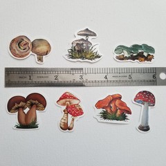 40pcs Vinyl Cute Mushroom Sticker Pack For Journaling,Scrapbooking,phone