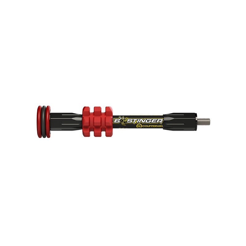 @NEW@ B-Stinger 6″ MicroHex Black/Red Bow Stabilizer! bee MHX06RD