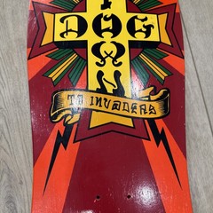 Vintage Dogtown Skateboard Cross Death To Invaders Hammer Head Retro Rare