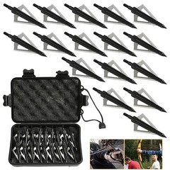 64Pcs Archery Broadheads 3Blade 100Grain Hunting Crossbow Compound Bow Arrow Tip