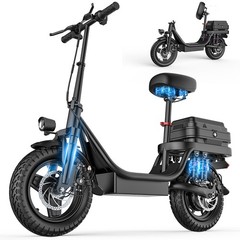 GQ8 14″ Adults Foldable E-Scooter with Seat 500W 48V 15Ah Battery Commuter 20mph