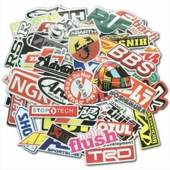 100Pcs Auto Car Parts NHRA Drag Racing Vinyl Graphics Stickers Bomb Decals Pack